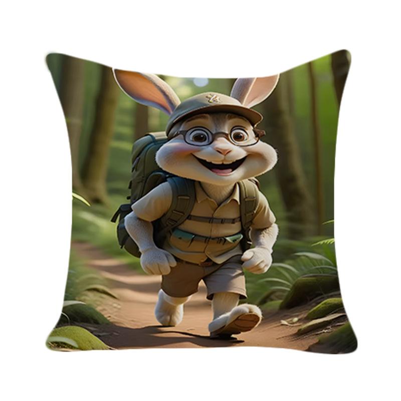 New Easter Cute Bunny Pillow Cover Fashion Simple Home Furnishings Living Room Sofa Cushion