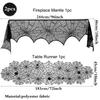 Halloween Black Lace Spider Web Table Runner Fireplace Mantel Scarf Cover Cobweb Tablecloth Scary Event Party Decorations Supply