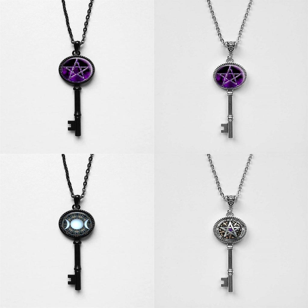Classic Boho Moon And Star Pendant Necklace For Women With Alloy Chain Accessories