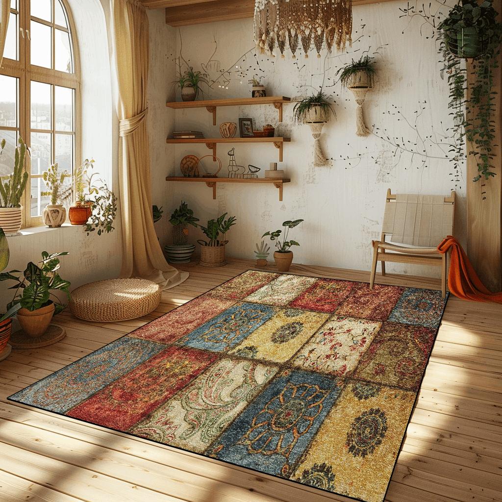 Bohemian Ethnic Carpets for Living Room New Morocco Style Bedroom Rugs Portable Coffee Tables Mat Washable Large Area Carpet