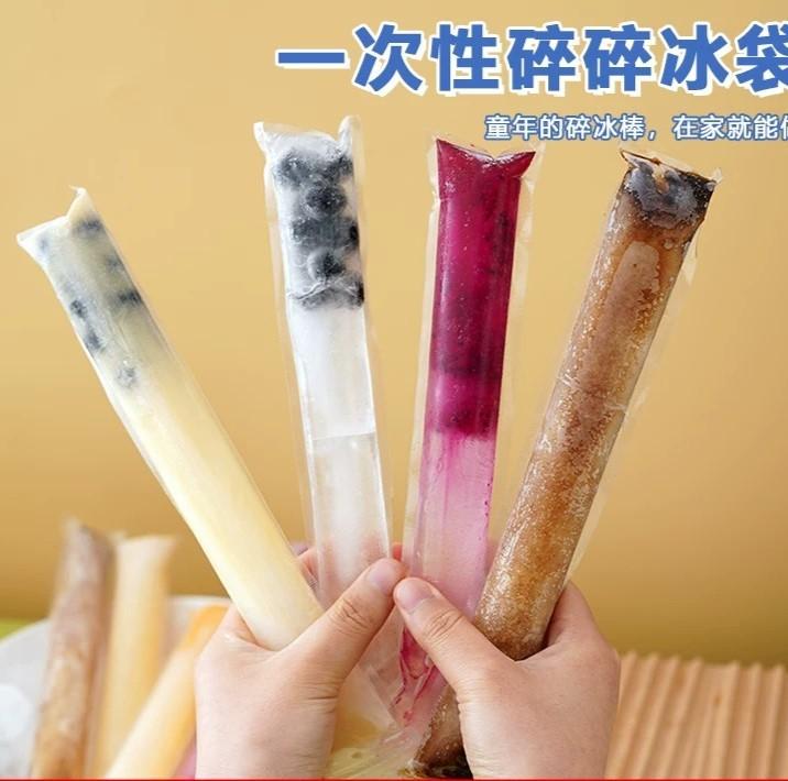 DIY Disposable Ice Lolly Bags, Heavy Duty Food Grade Popsicle Molds For Home Freezer, Leak Resistant Ice Block Making Kit With Funnel 10pcs