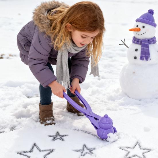 Snowball Maker Snow Ball Toys with Handle Plastic Snowball Claw Tool for Outdoor Indoor Winter Fun Sandcastle Building