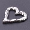 100% Stainless Steel Heart Charms For Jewelry Making Bracelets Earrings Accessories 6pcs/Lot Silver Color Irregular Pendant Bulk