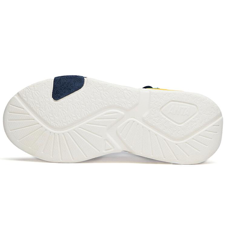 Anta Life Collection Casual Slip Resistant Abrasion Resistant Mid top Skateboard Shoes Women's Yellow Blue 122138084-3