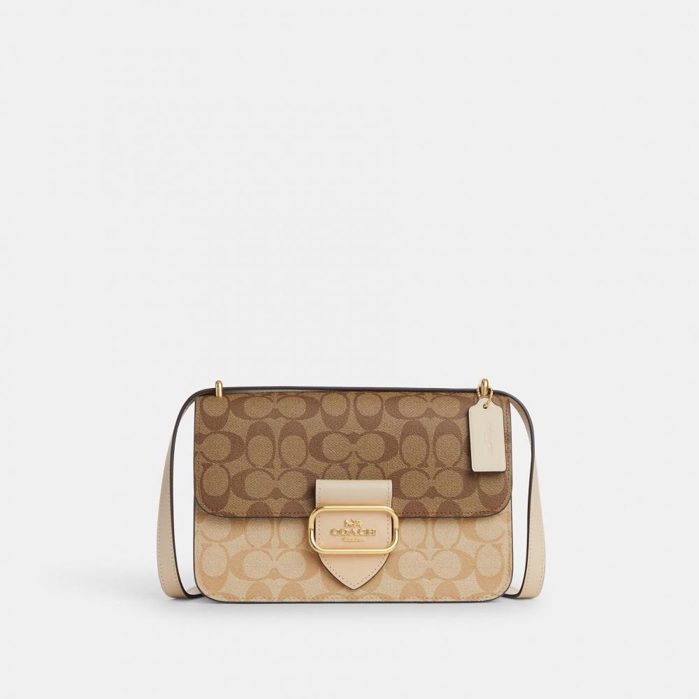 

Coach Large Morgan Square Crossbody In Blocked Signature Canvas