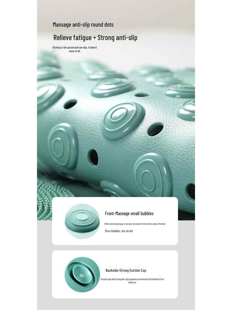 Eco-friendly Non-slip PVC Bath Mat for Bathroom, Shower, or Toilet - Waterproof & Massaging