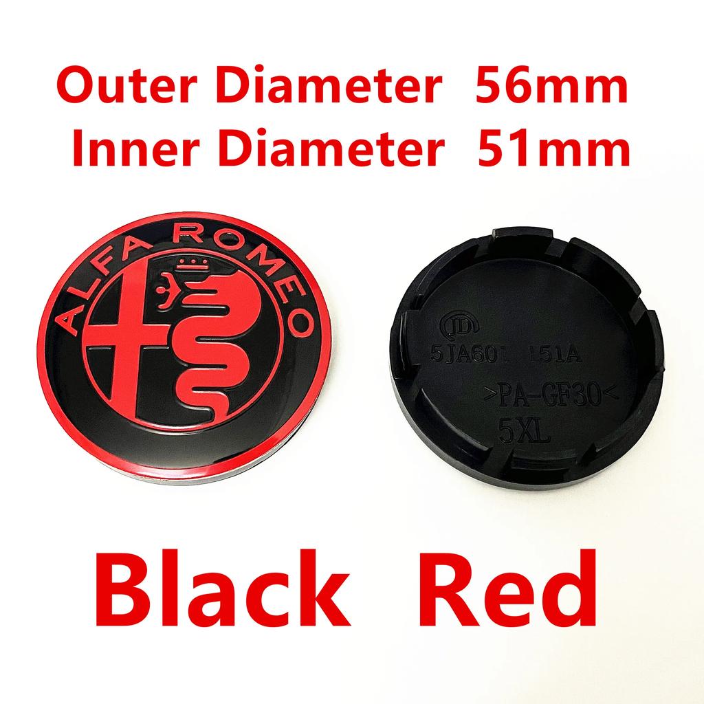 For Alfa Romeo 2026 Hot Sticker 4 Pcs 50mm 56mm 60mm Alfa Romeo Car Rim Hubcap Cover Wheel Center Hub Caps Logo Badge Emblem Acc