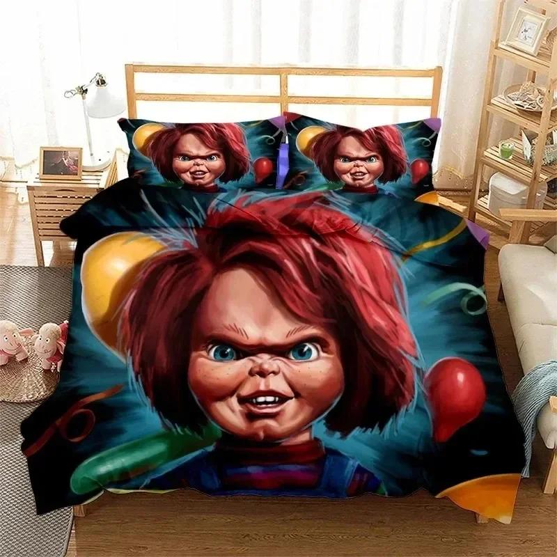 New Bride Of Chucky 3D Print Bedding Set Duvet Covers Pillowcases One Piece Comforter Bedding Sets Bedclothes Bed K598