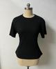 Women's Solid Color Cinched Waist Round Neck Cotton T-Shirt – Casual Short Sleeve Top (2026)