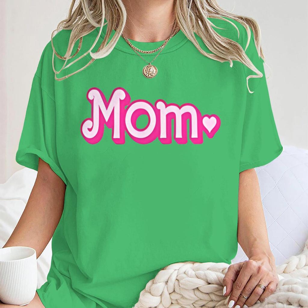 Mom Fashion Tees Short Sleeve Round Neck Mother's Day Gifts Tshirts Casual Mama Life Fun Unisex's T-Shirts