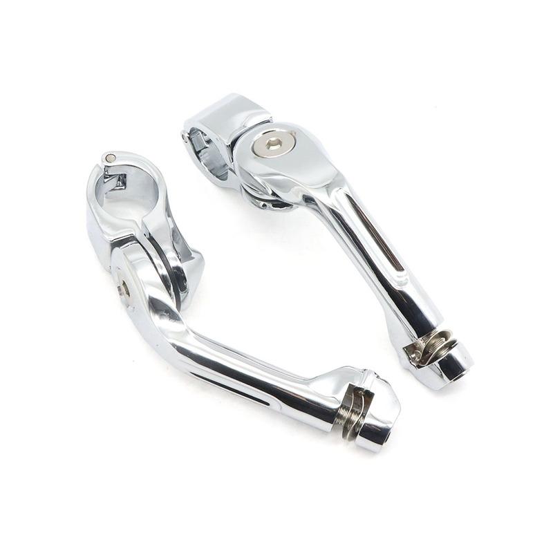 Motorcycle Accessories Highway Long Angled Foot Pegs 32mm 1-1/4" Mount For Harley Touring Road Glide Dyna Super Glide