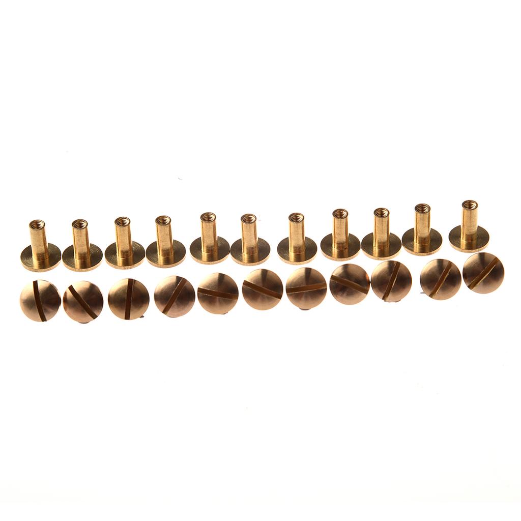 BHBL 10x Arc Solid Brass Button Stud Screw Nail Screw Back Leather Rivet Belt 10mm