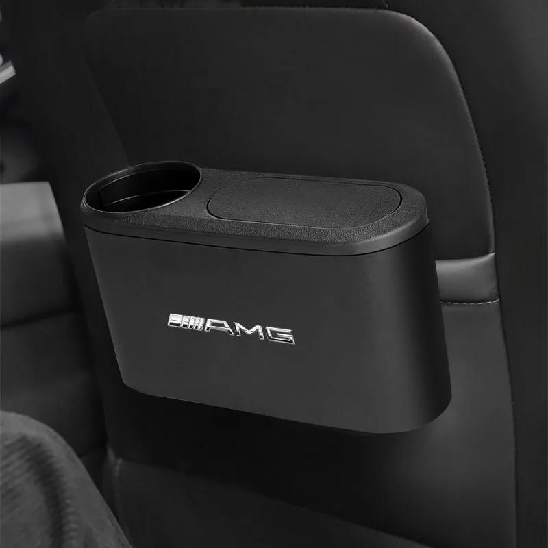 AABID1 1Pc Trash Can Auto Emblem Garbage Box Bin Storage Car Caps For Mercedes Benz C300 C250 C350 C Class W203 W204 C63 C180 C200 2008