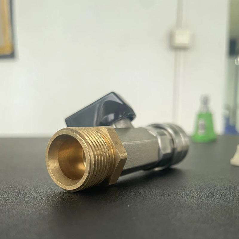 High Pressure Washer Ball Valve Kit 1/4" Quick Connector and M22 14mm for Power Washer Hose Switch On/off
