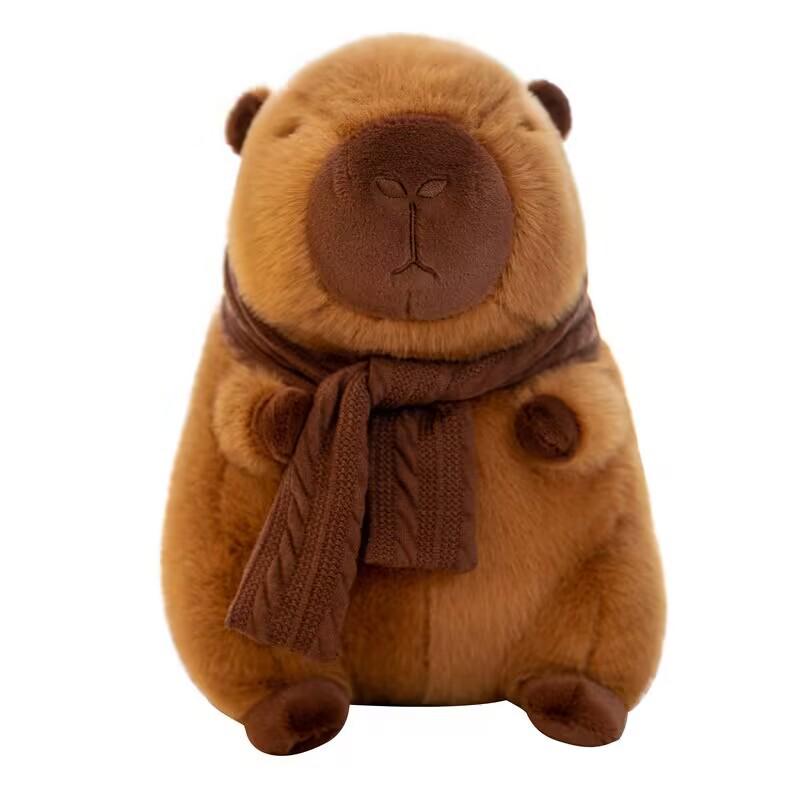 Capybara Plush Toy Scarf & Cushion - Kids Gift Claw Machine Prize