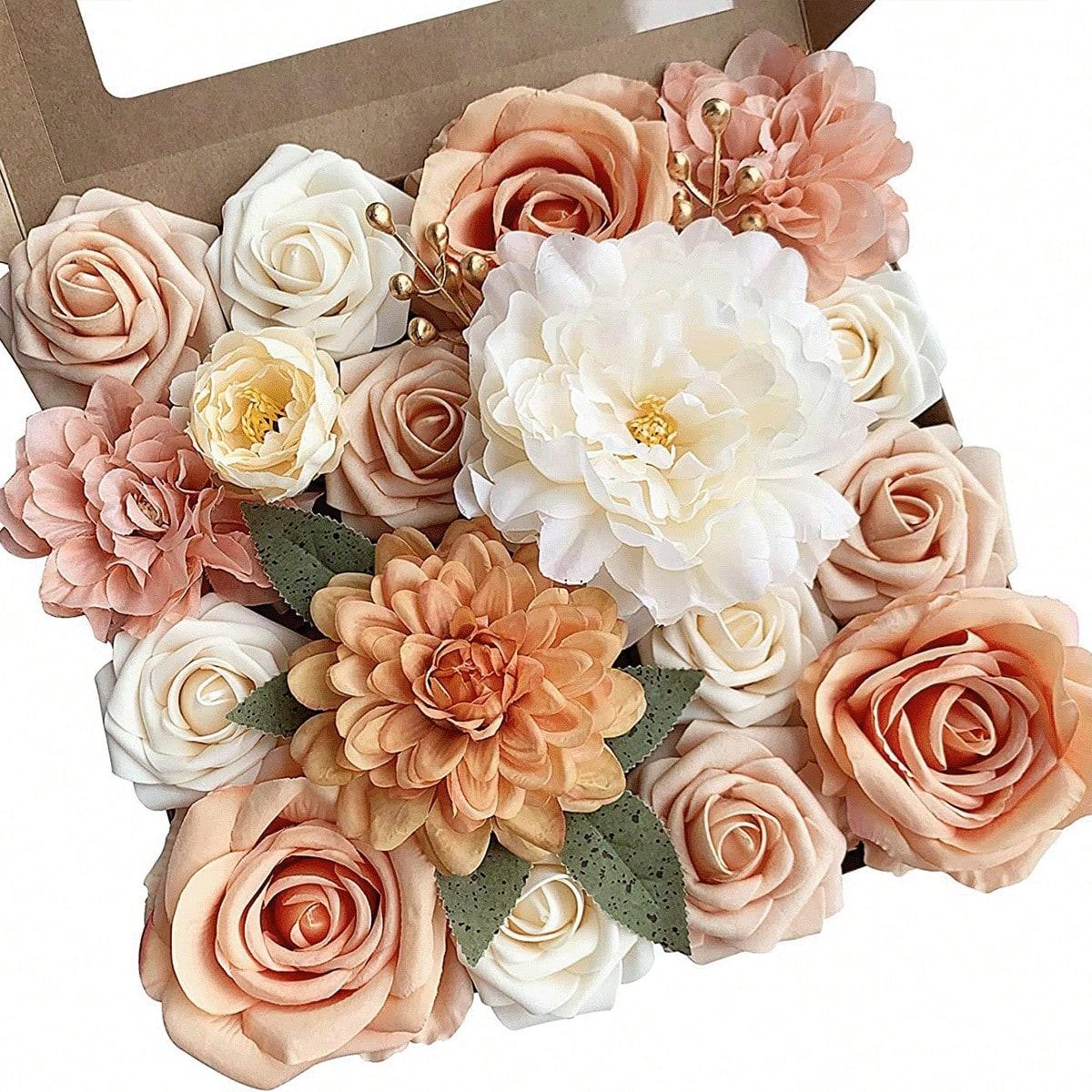 

Искусственные цветы, комбинированные цветы, микс из шелковых цветов, розы, пионы со стеблями, для самостоятельной свадьбы, свадебных букетов, украшений для детского стола, домашнего декора дубильная кора
