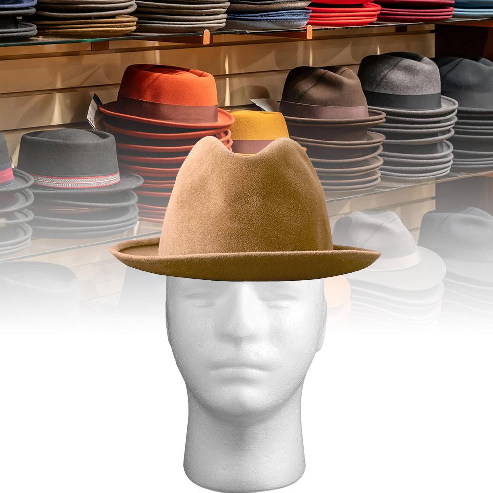 Shopping Mall Closet Holder White Foam Head Model Wig Hat Cap Male Mannequin Head Glasses Headset Display Stand Rack