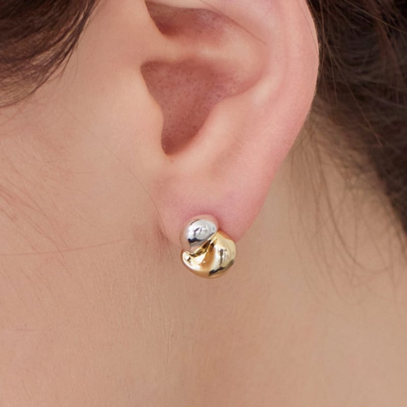 

dmoment (925Silver) Spiral Earring Silver(Gold&Silver)