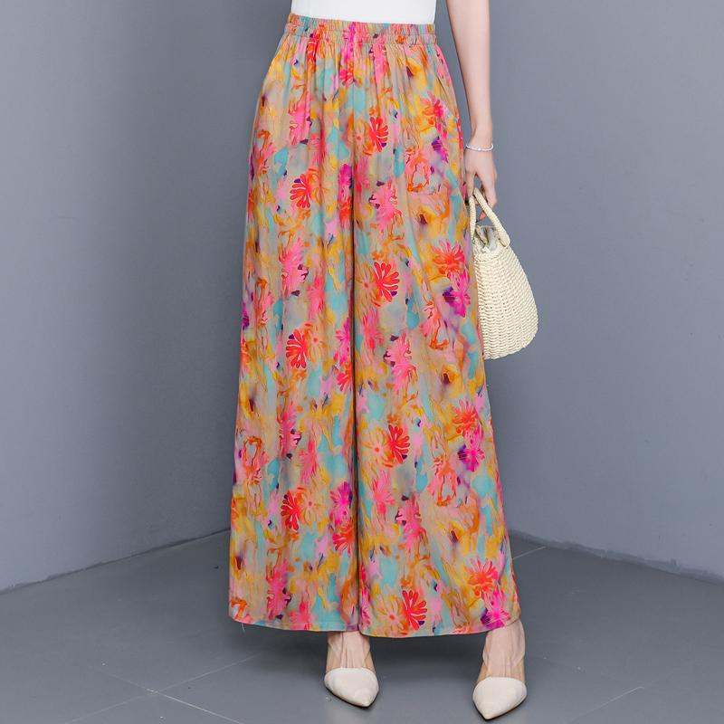 Summer Wide Leg Pants for Women Clothes Plus Size Casual High Waist Woman Trousers