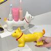 Cartoon Animal Ceramic Toothbrush Holder Bathroom Washbasin Facial Cleanser Toothbrush Storage Base Bathroom Accessories