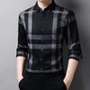 Men's Plaid Business Shirt Comfortable Stylish Commute Thin Style Outwear Men's Shirts for Spring Autumn