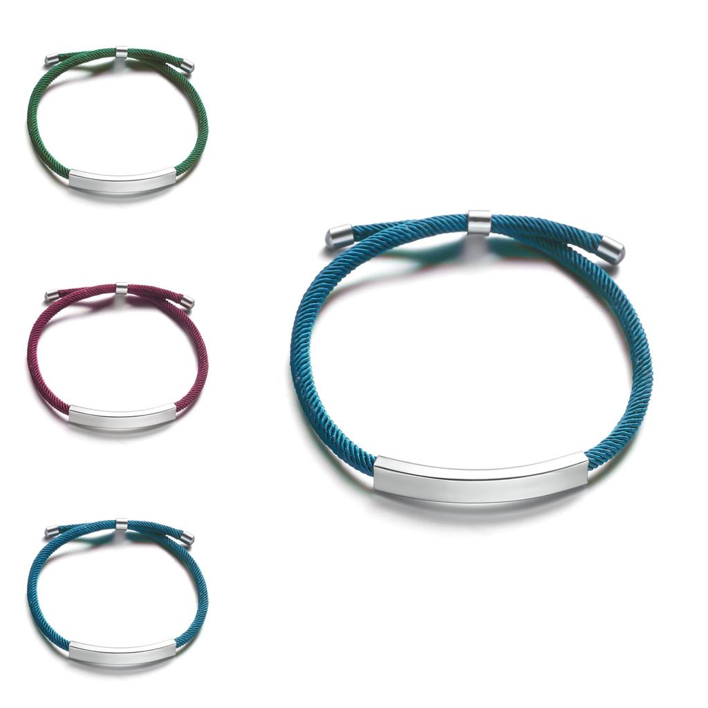 DIY geflochtenes Edelstahlarmband mit inspirierender Gravur für Männer und Frauen