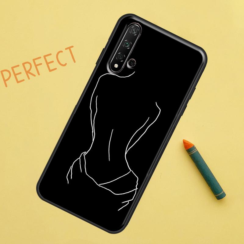 Sexy Nude Women Art For Huawei Nova 8i 12i 11i 12s Y73 Y72 Y61 Y91 Y90 Y70 Y60 9 10 SE P30 P40 Lite P60 Pro Case