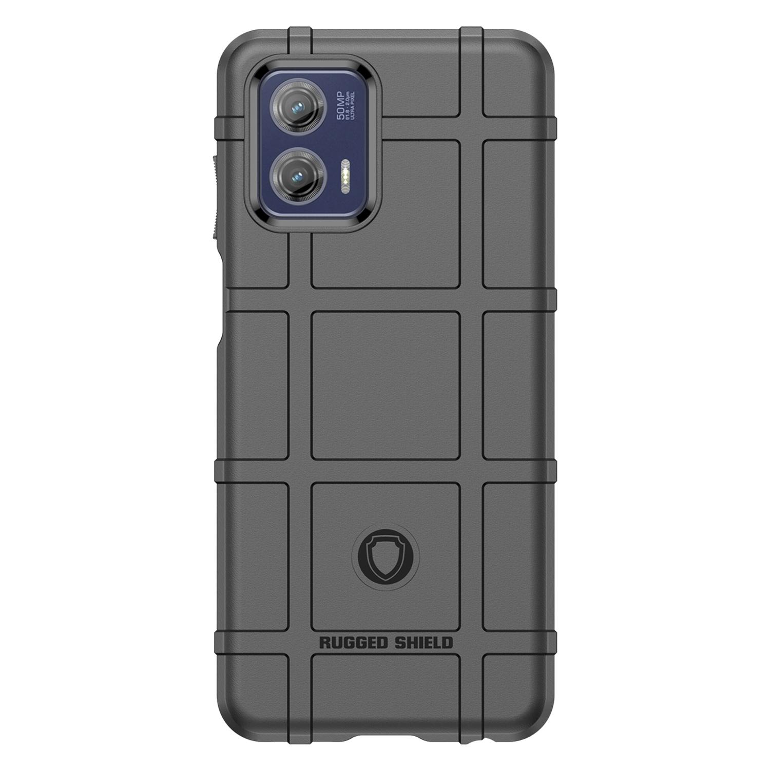 

For Motorola Moto G73 5G Mobile Phone Cover Rugged Square Grid Texture Shockproof Soft TPU Cell Phone Case Green