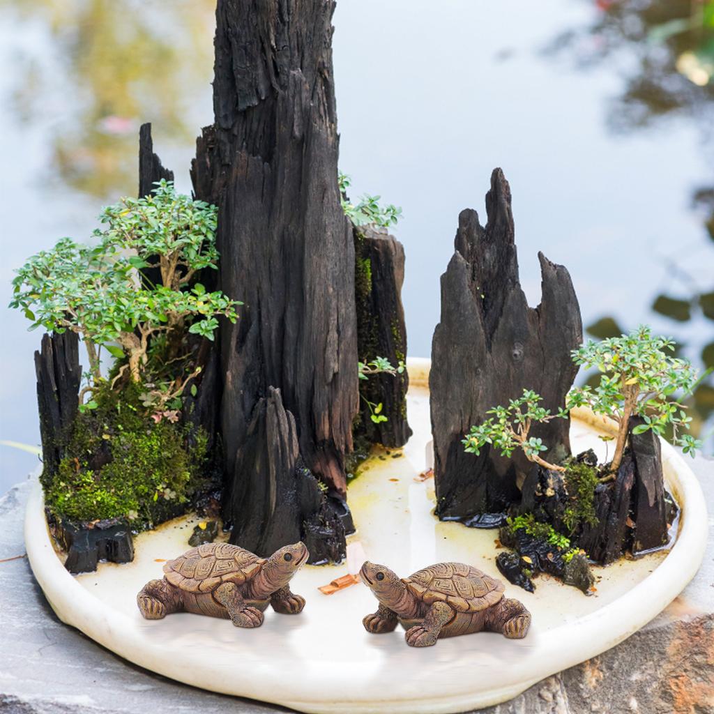 Realistische Meeresschildkröten Miniaturfiguren, Harz Schildkröten Mikro-Landschaft