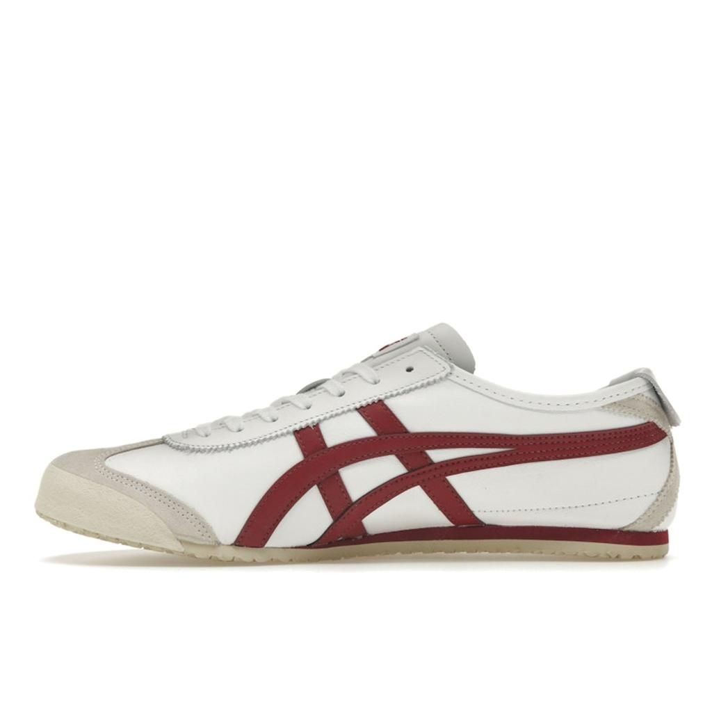 ONITSUKA TIGER Mexico 66 White Burgundy Unisex Sneakers D4J2L-0125