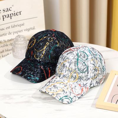 Breathable Hat Thin Duck Tongue Hat Women's Sunshade Hat Men's and Women's Lace Baseball Hat