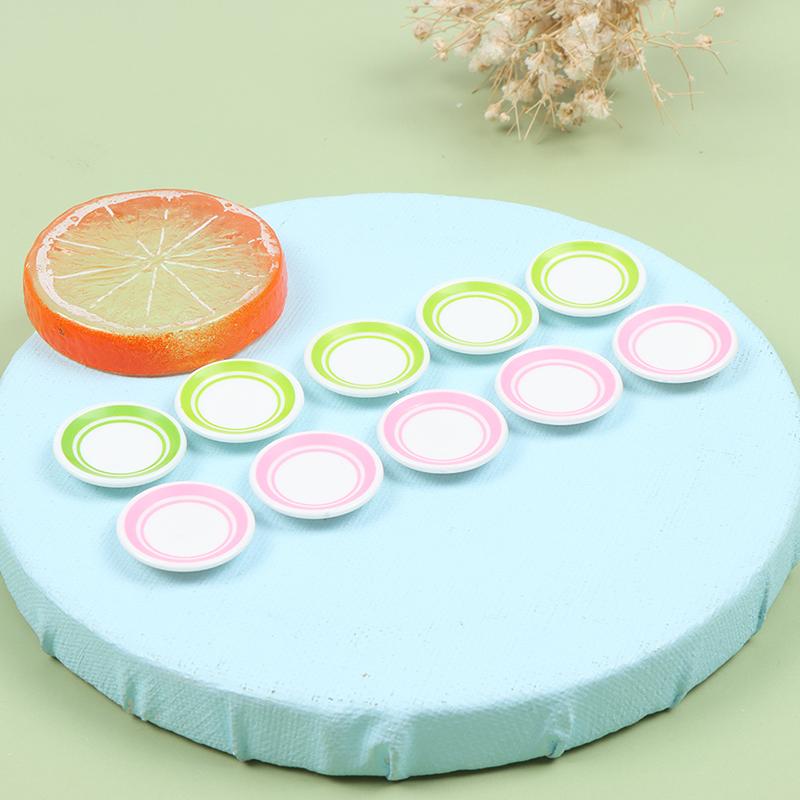 1 Zestaw Wytrzymałych Mini Talerzyków Stołowych Akcesoria do Miniaturowego Domku dla Lalek