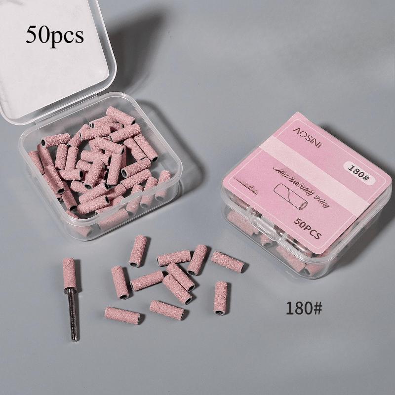 

50pcs Mini Zebra Nail Sanding Bands Electric Machine Nail Drill Bits UV Gel Acrylic Polish Remover For Nails Accessory Tool