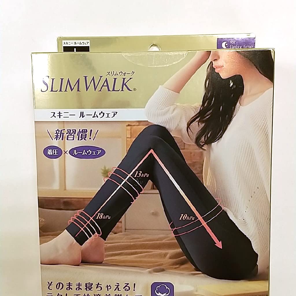 Slimwalk Compression Size AskDoctors Telework Leggings, Skinny, Loungewear, Black, L, Pajamas,