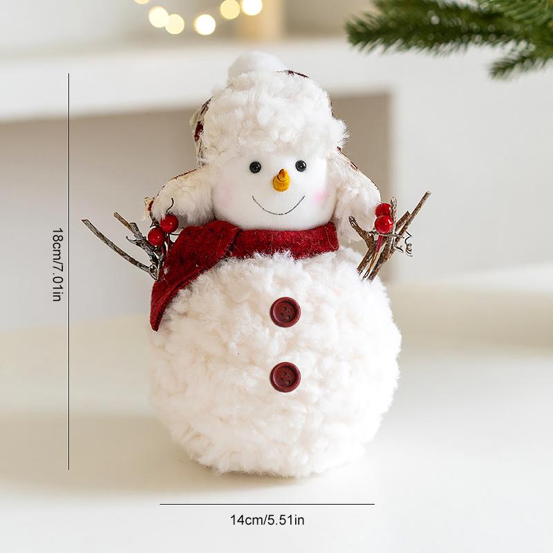 1PC Knitted Handmade Christmas Modern Simplicity Ornament Atmosphere Doll Desktop Plush Multi-element Festival