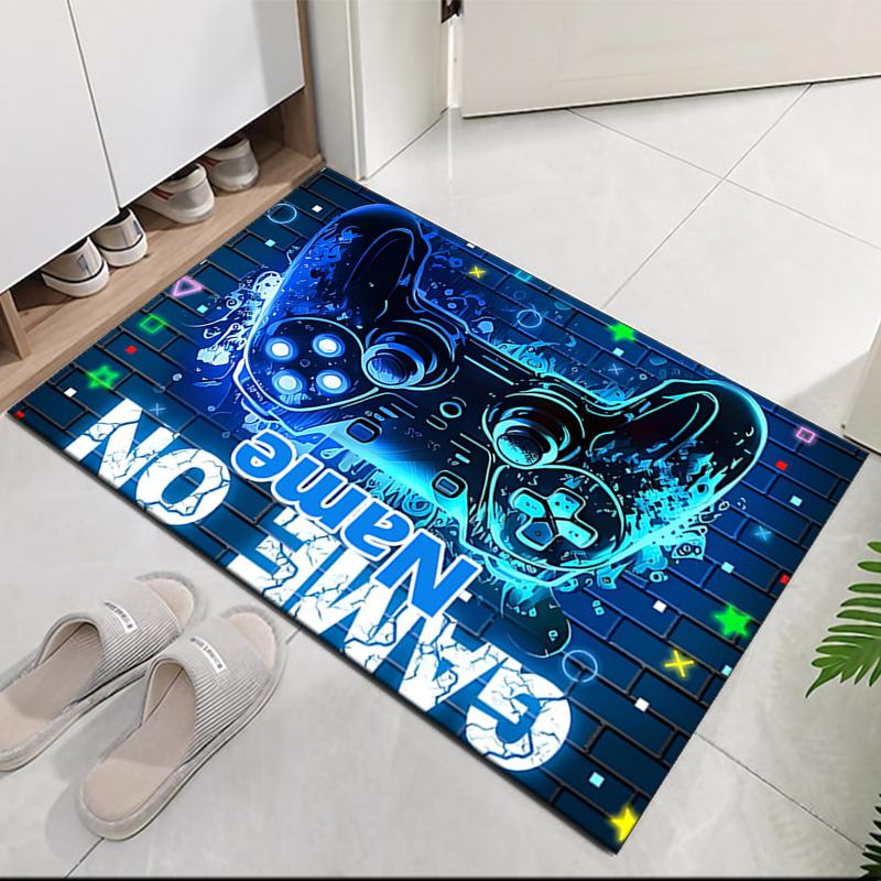 Custom Name Game Controller Printed Carpet, for Office Chair Living Room Bedroom Kitchen Room Decor Gifts.
