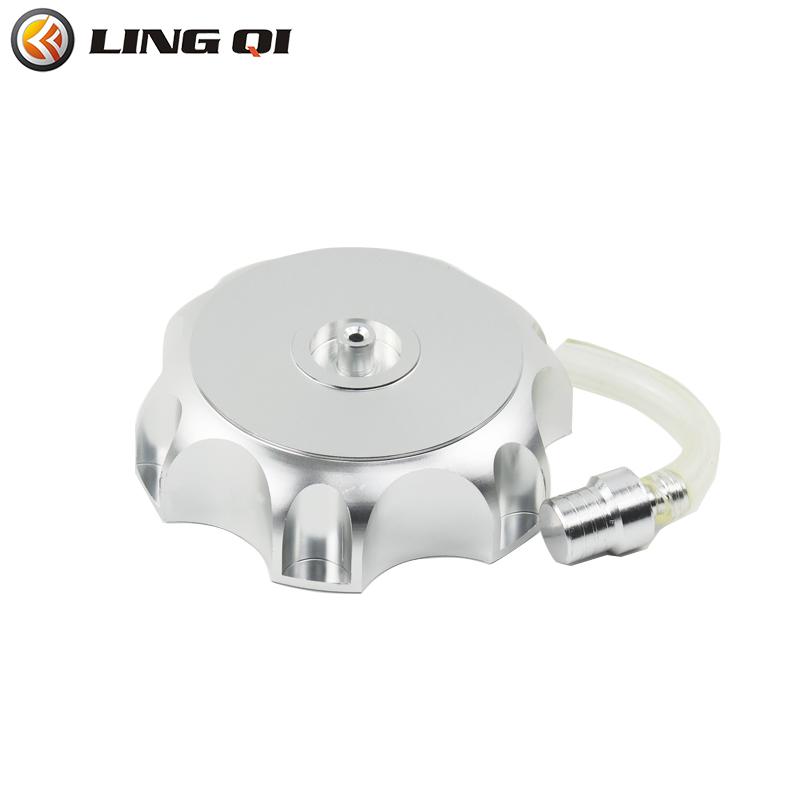 

LINGQI RACING Pit Dirt Bike CNC Aluminum Gas Fuel Tank Cap Universal for Most Motorcycle Scooter ATV Off Road Motocross Parts серебряный