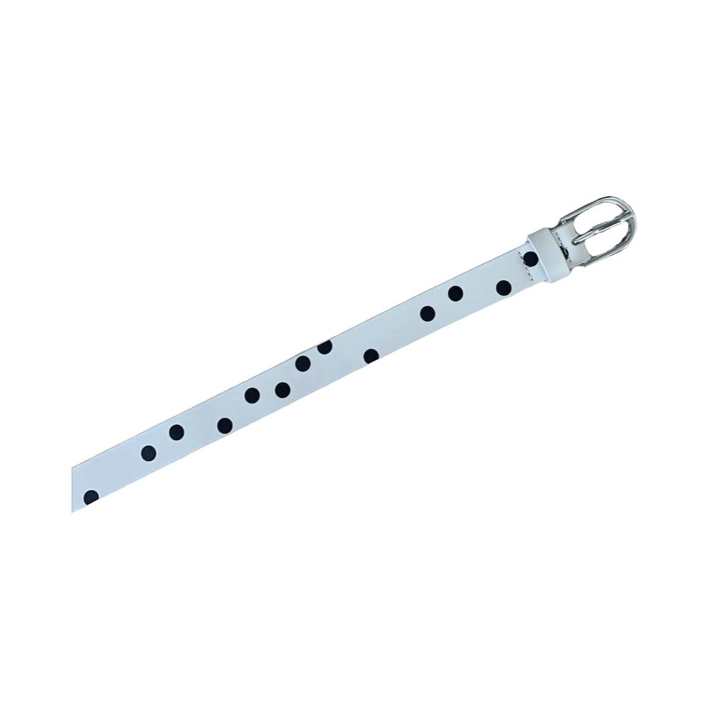Leather Material Polka Dot Belt Polka Dot Pattern Retro Polka Belt Designer Leather Belt For Women