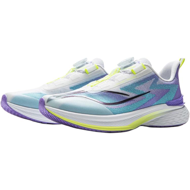 Li Ning Kids Running Chifeng V2 Comfortable Versatile Durable Low-Top Running Shoes Kids Running Shoes Purple Blue YKFV094-3
