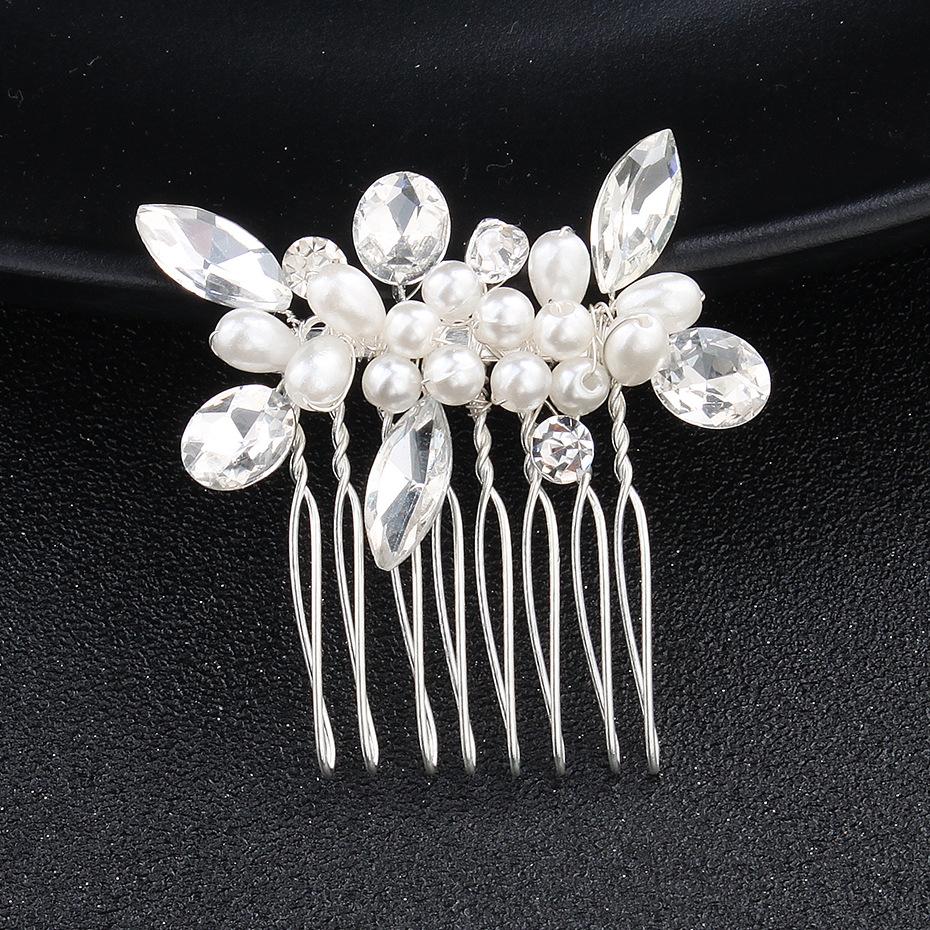 Handmade Pearl Hair Comb Insert Fork Elegant Updo Hairpin For Wedding Photography Bridal Headpiece Decoration Accessory