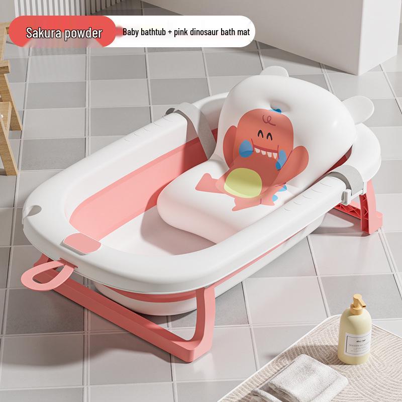 Foldable Baby Bathtub - Large, Sit or Lie for Kids, Newborn Bath Essentials for Home Use