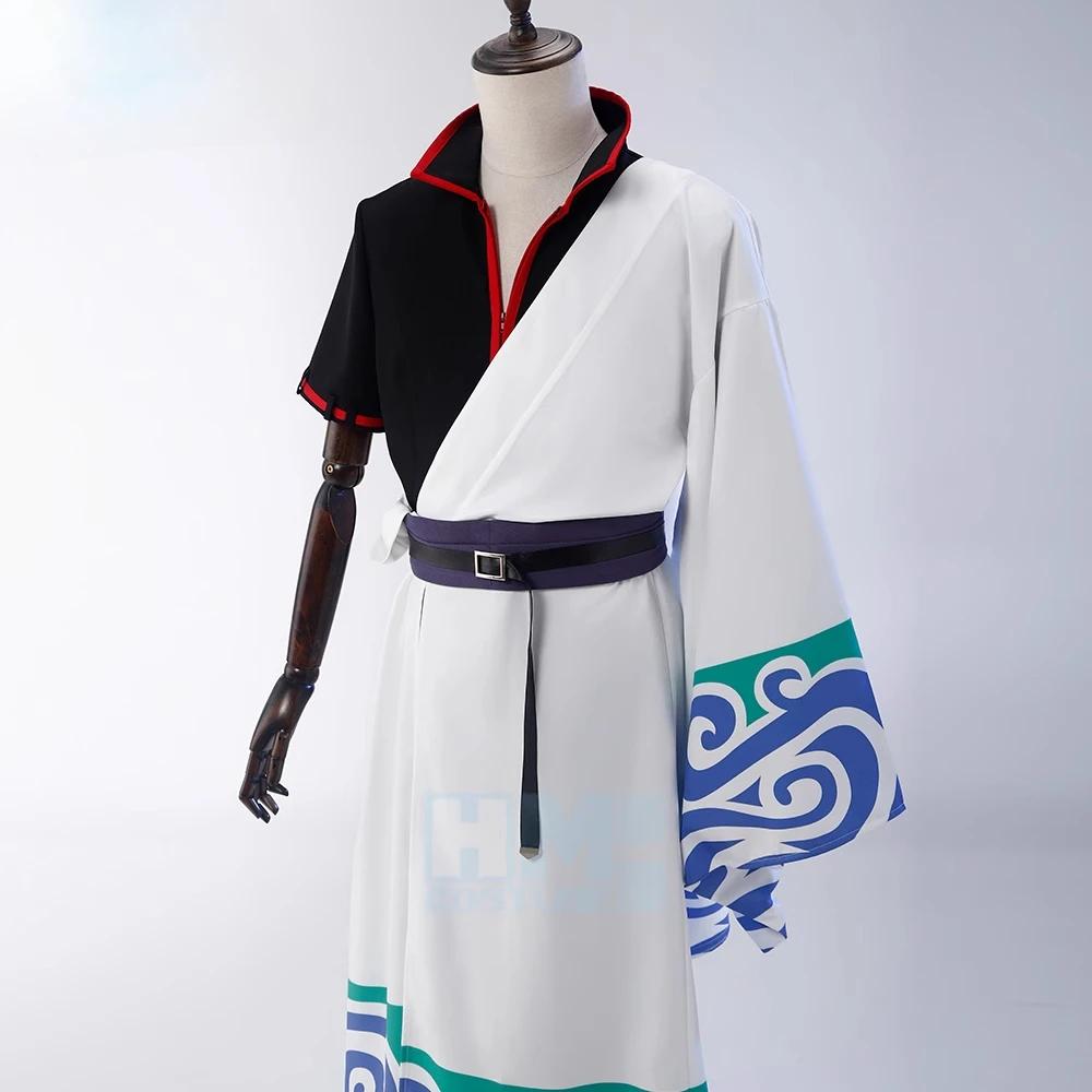 Gintama Anime SakMiGintoki Cosplay Kostym, Peruk, Kimono, Överdel, Byxor, Kropp, Mässa, Halloween, Jul Event, Gåva