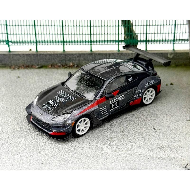 

Кирпичный дом MINIGT 1:64 Серый HKS Turbo Charged GR86 Спортивная модель литой металлической машины BN
