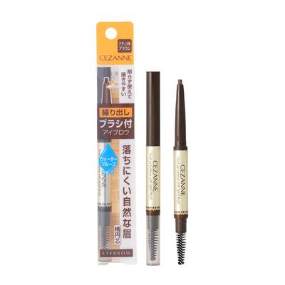 Waterproof Retractable Eyebrow Pencil with Brush 03 Natural Brown 0.23g