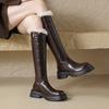 Fashion Winter Boots for Women Warm Thickened Long Fur Boots Black Brown Platform Chunky Heels Ladies Knee High Knight Botas Female Shoe