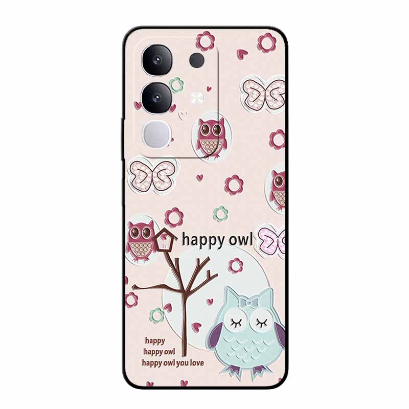 3D Emboss Case For Vivo Y300T V2445EA Relief Emboss Soft Silicone Covers For VIVO Y300t 2025 TPU Relief Emboss Funda Flower Capa