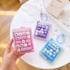 Christmas Gift Sweetheart Keyboard Keycap Keychain 14 Grid Vertical Stress Relief Fidget Accessory for Kids Adults