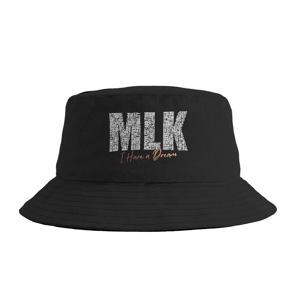 I Have A Dream Martin Luther King (2) Bucket Hat Summer  Korean Fisherman Hats For Couple Portable Fishing Caps Outdoor Sun Hats