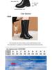 2024 Women's Wool Mid-Calf Flat Boots with Velvet Lining - YT8733