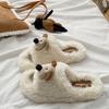 Women's Autumn And Winter Flat Bottom Home Fur Slippers